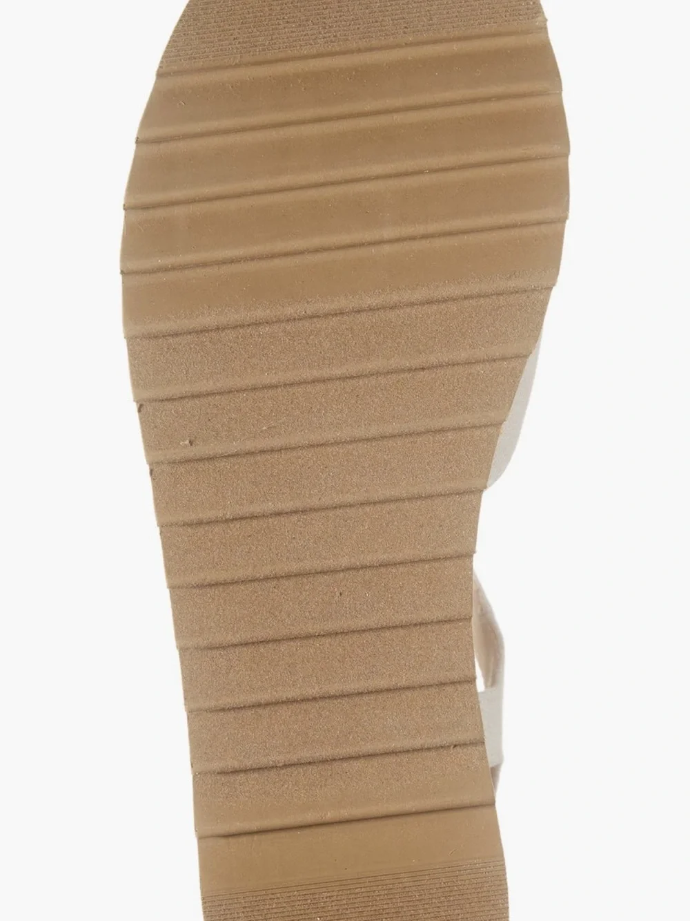 Gia Cream Chambray Tom’s Wedge Platform Sandal with Ankle Strap - Picture 6 of 9